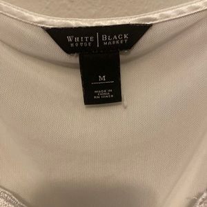 White House Black Market sheer white shirt medium